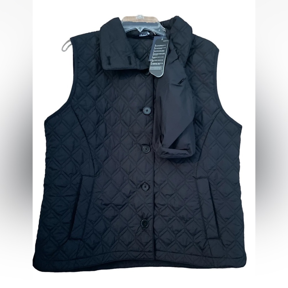 NWT Lands’ End Primaloft Quilted Button Front Packable Barn Vest Size XS